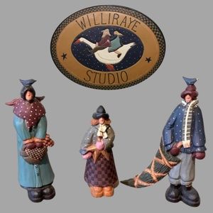 Williraye Studio Limited Edition Christmas "A Country Church" 3 Figurines